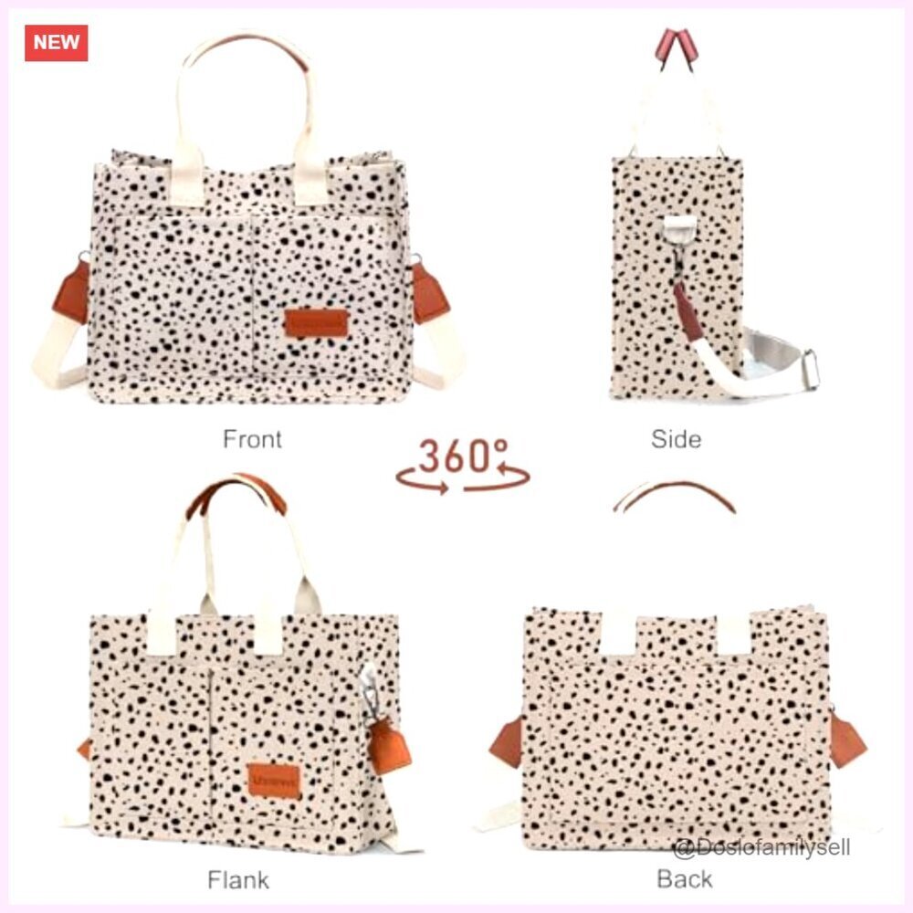 Large Canvas Tote Bag with Multiple Pockets for Work and Travel - Picture 4 of 7